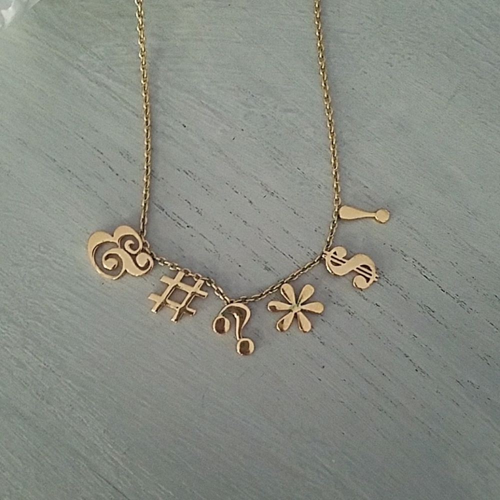 Kate Spade Rare 'Pardon My French' Idiom Necklace